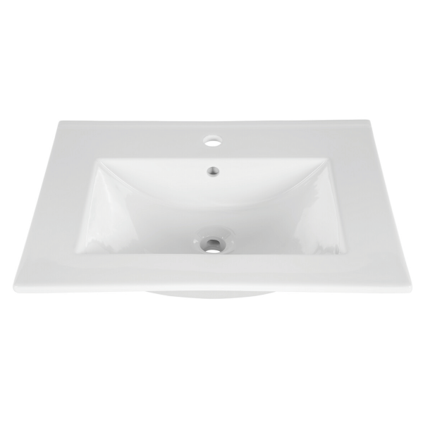 Szafka do Łazienki Wisząca 60 cm z Umywalką Błyszczącą LAVA Kaszmir Mat DALIA CASHMERE COMAD