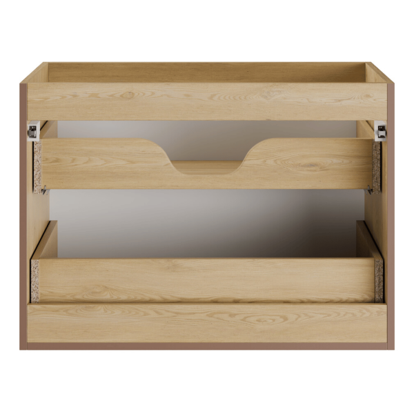 Szafka Pod Umywalkę 60 cm Łazienkowa Wisząca Ryflowana Dąb Cremona Retro NORDIC CREMONA RODAN