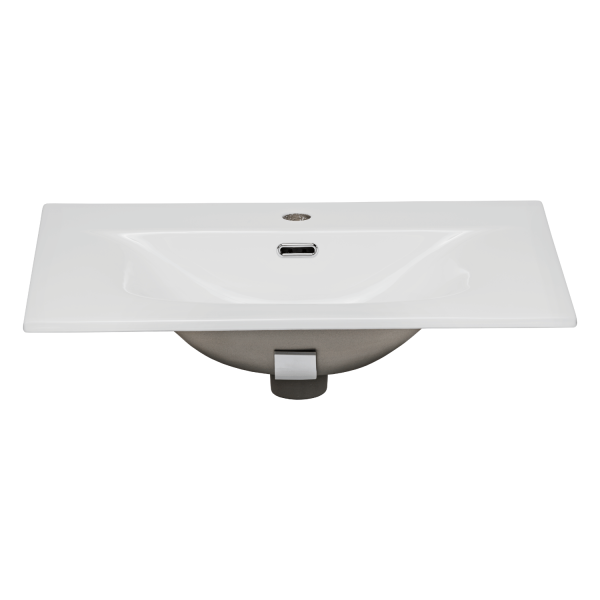 Szafka Wisząca do Łazienki Dąb Cremona Ryflowana 60 cm z Umywalką Meblową SKY NORDIC CREMONA COMAD