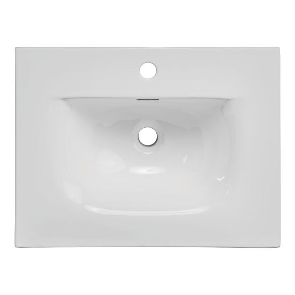 Szafka Wisząca do Łazienki Dąb Cremona Ryflowana 60 cm z Umywalką Meblową SKY NORDIC CREMONA COMAD