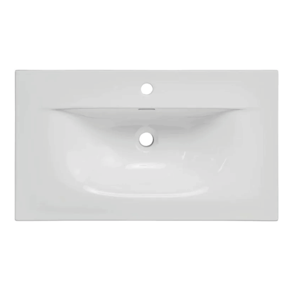 Szafka do Łazienki Wisząca Ryflowana Dąb Cremona 80 cm z Umywalką Meblową SKY NORDIC CREMONA COMAD