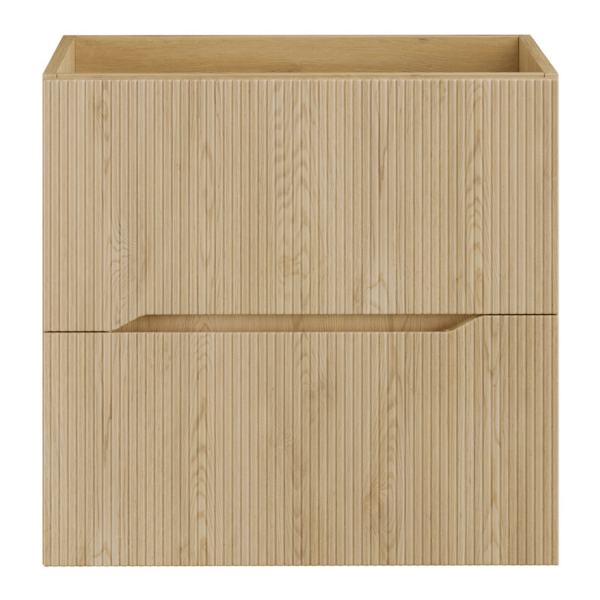 Szafka Ryflowana 60 cm Dąb Cremona z Blatem i Umywalką BEYOND Zielona NORDIC CREMONA COMAD