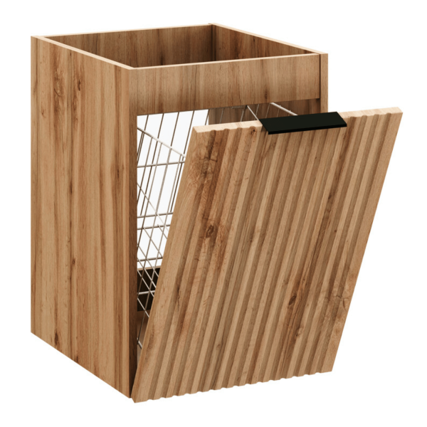 Szafka Pod Blat 40 cm Dąb Wotan do Łazienki Wisząca z Koszem na Pranie Retro ADEL OAK COMAD