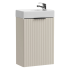 Szafka z Umywalką Wpuszczaną 40 cm do Łazienki Wisząca Ryflowana Beżowa ADEL CASHMERE Comad