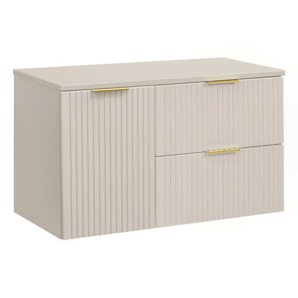 Szafka Kaszmirowa do Łazienki Nowoczesna 100 cm Ryflowana ADEL CASHMERE COMAD