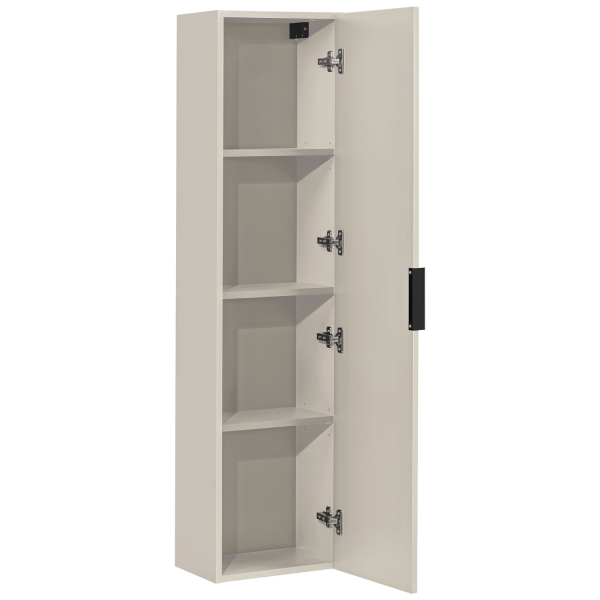 Zestaw Mebli Łazienkowych 120 cm Ryflowany z Umywalką Nowoczesny Beżowy Mat ADEL CASHMERE Comad