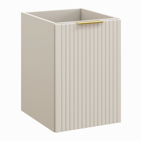 Szafka Ryflowana do Łazienki 100 cm Nowoczesna z Blatem Beżowy Mat ADEL CASHMERE COMAD
