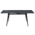 Nowoczesny Stół Rozkładany do Jadalni Grafitowy Mat Czarny 120-180x80 cm PLUM