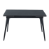 Nowoczesny Stół Rozkładany do Jadalni Grafitowy Mat Czarny 120-180x80 cm PLUM