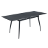 Nowoczesny Stół Rozkładany do Jadalni Grafitowy Mat Czarny 120-180x80 cm PLUM