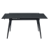 Nowoczesny Stół Rozkładany do Jadalni Grafitowy Mat Czarny 120-180x80 cm PLUM