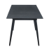 Nowoczesny Stół Rozkładany do Jadalni Grafitowy Mat Czarny 120-180x80 cm PLUM