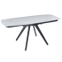 Nowoczesny Rozkładany Stół Ceramiczny 120-180x80 cm do Jadalni Salonu Biały Marmur TAND