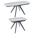 Nowoczesny Rozkładany Stół Ceramiczny 120-180x80 cm do Jadalni Salonu Biały Marmur TAND