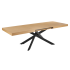 Nowoczesny Stół Rozkładany 160-240x90 cm do Jadalni Salonu Industrialny Loft Dąb Naturalny Metalowe Nogi LUND