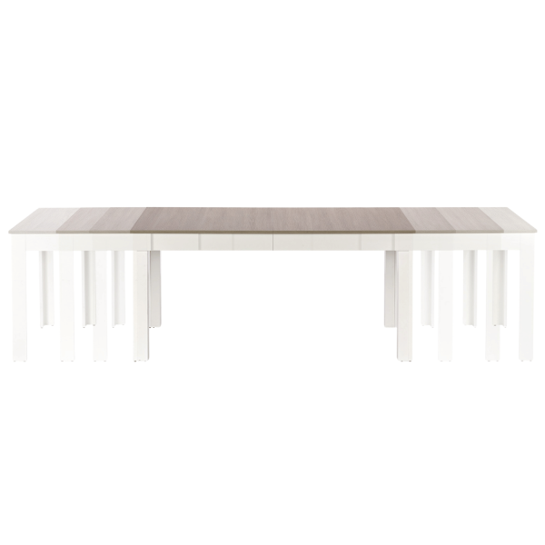Duży Stół Rozkładany do Jadalni Salonu Prostokątny 160-300x90 cm Dąb Sonoma Biały SEWERYN Halmar