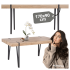 Industrialny Stół do Salonu Jadalni Loft Metalowe Nogi 170x90 Dąb San Remo Czarny YOHANN Halmar