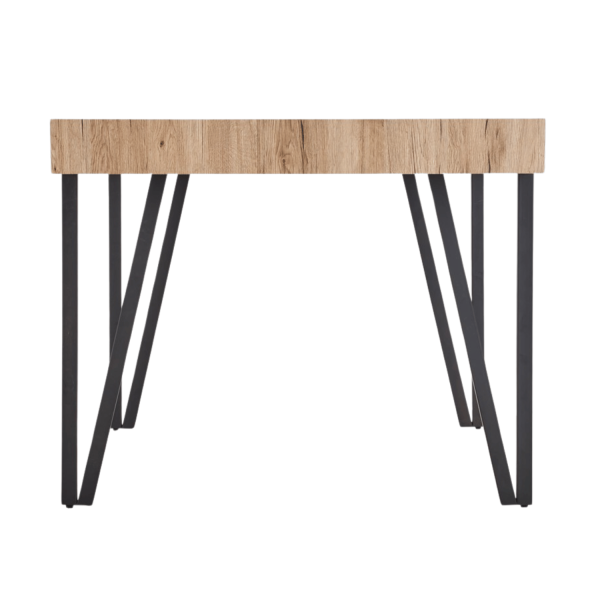 Industrialny Stół do Salonu Jadalni Loft Metalowe Nogi 170x90 Dąb San Remo Czarny YOHANN Halmar