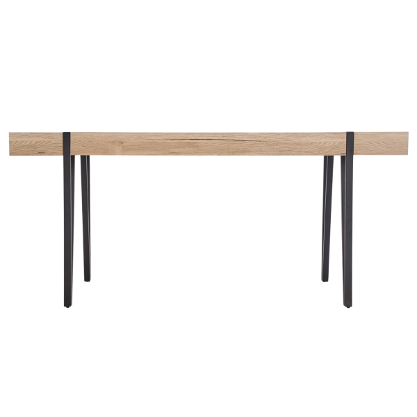 Industrialny Stół do Salonu Jadalni Loft Metalowe Nogi 170x90 Dąb San Remo Czarny YOHANN Halmar