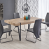 Industrialny Stół do Salonu Jadalni Loft Metalowe Nogi 170x90 Dąb San Remo Czarny YOHANN Halmar