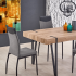 Industrialny Stół do Salonu Jadalni Loft Metalowe Nogi 170x90 Dąb San Remo Czarny YOHANN Halmar