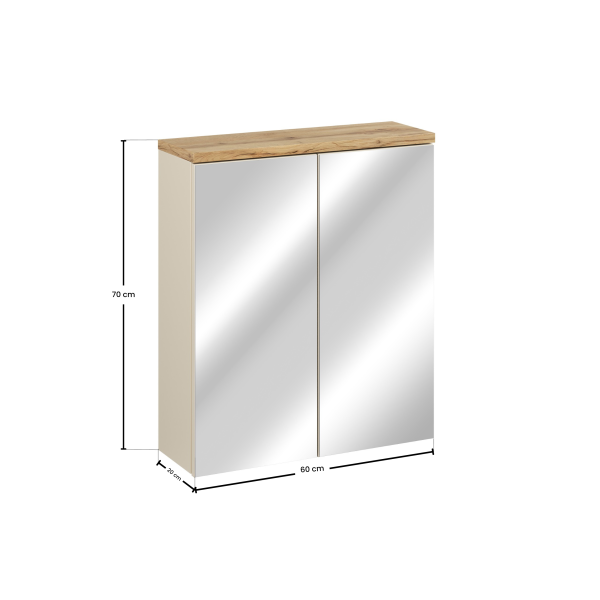 Szafka Z Lustrem 60Cm 2 Drzwi