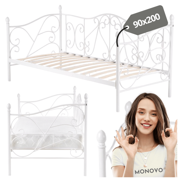 ❤️ Łóżko Młodzieżowe 90x200 Metalowe Sypialniane SUMATRA Halmar ⭐️