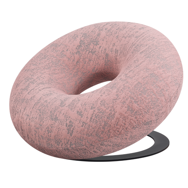 Nowoczesny Fotel Wypoczynkowy Designerski do Cukierni Restauracji Różowy Stylowy DONUT