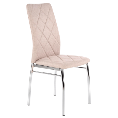 Krzesło Tapicerowane Metalowe Pikowane do Jadalni K309 Beżowe Halmar