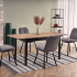 Industrialny Stół Rozkładany do Salonu Jadalni Loft 124-168x74 GREG Dąb Wotan Czarny Halmar