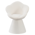 Designerskie Krzesło Minimalistyczne Tapicerowane Nowoczesne Baranek Biały Kremowy Ecru JASMINE