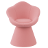 Różowe Krzesło Designerskie Minimalistyczne Tapicerowane Nowoczesne Baranek Boucle Teddy Róż JASMINE