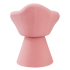 Różowe Krzesło Designerskie Minimalistyczne Tapicerowane Nowoczesne Baranek Boucle Teddy Róż JASMINE