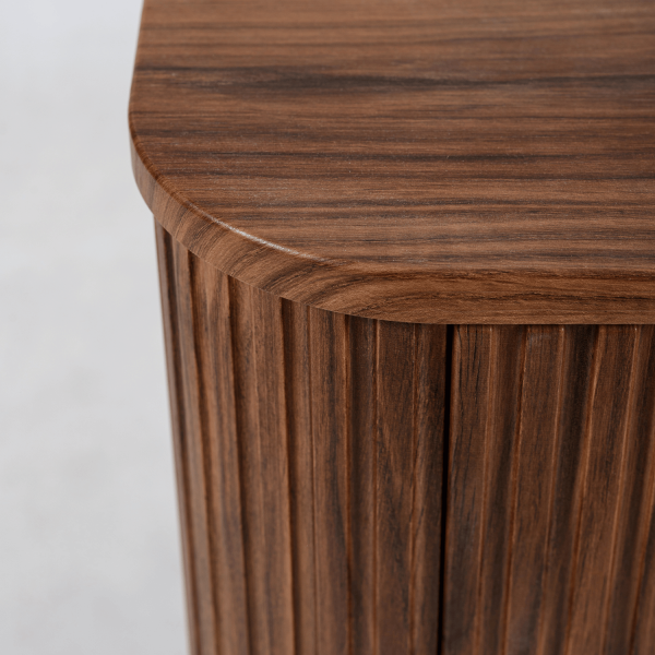 Dąb Orzech Szafka do Łazienki 80 cm pod Umywalkę Nowoczesna Ryflowana ELEGANCE