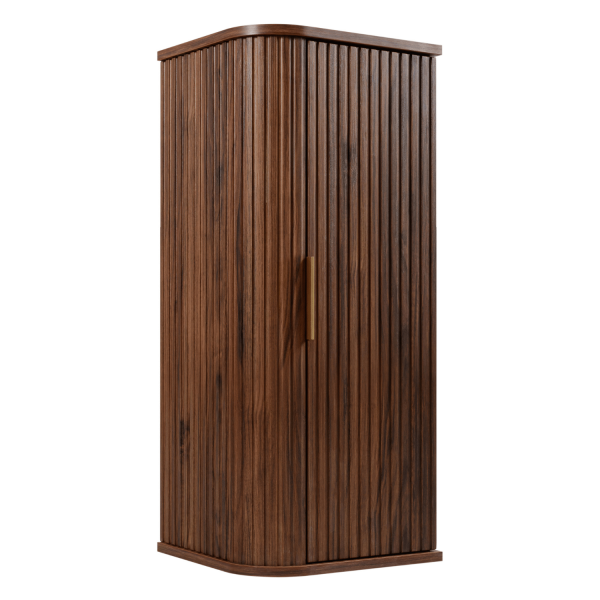 Półsłupek Wiszący Łazienkowy Dąb Orzech Mat 79 cm Ryfle Nowoczesny ELEGANCE