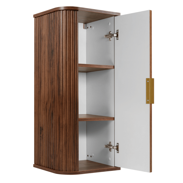 Półsłupek Wiszący Łazienkowy Dąb Orzech Mat 79 cm Ryfle Nowoczesny ELEGANCE