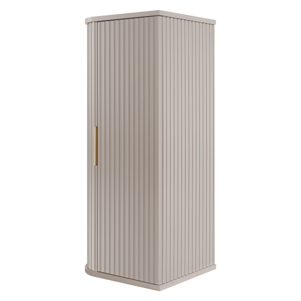 Elegancki Kaszmirowy Półsłupek Łazienkowy 79 cm Beżowy Ryfle Nowoczesny ELEGANCE