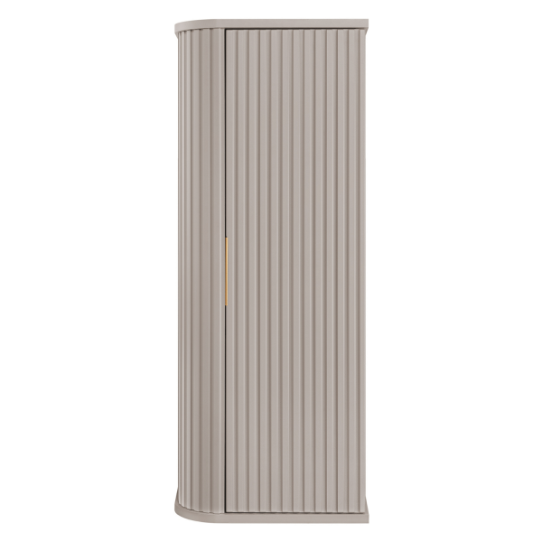 Elegancki Kaszmirowy Półsłupek Łazienkowy 79 cm Beżowy Ryfle Nowoczesny ELEGANCE