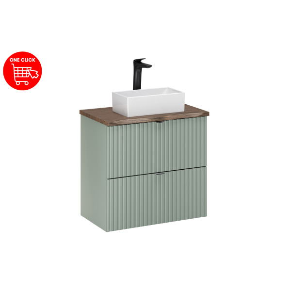 Set-Lrg B Nat Casella 60Cm Un Gaja Zestaw Meblowy 60Cm Z Blatem I Umywalką Nablatową Gaja / Furniture Set 60Cm With Countertop A