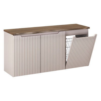 Set-Noc B Nat Casella 120Cm Zestaw Meblowy 120Cm Z Blatem I Szafką Z Koszem Na Pranie / Furniture Set 120Cm With Countertop And 