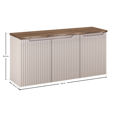 Set-Noc B Nat Casella 120Cm Zestaw Meblowy 120Cm Z Blatem I Szafką Z Koszem Na Pranie / Furniture Set 120Cm With Countertop And 