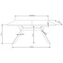 Industrialny Stół Rozkładany do Jadalni Salonu Loft Metalowe Nogi 160-220x90 Dąb Naturalny BACARDI Halmar