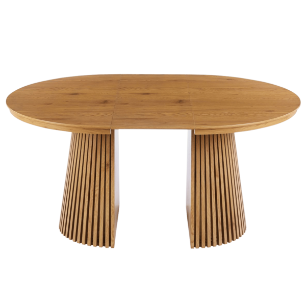 Okrągły Stół Rozkładany do Salonu Jadalni 120-160/200 cm Lamele Dąb ROND