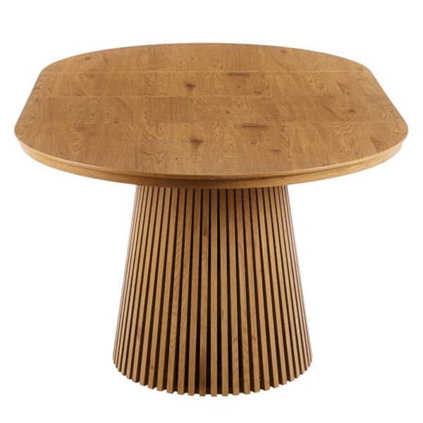 Okrągły Stół Rozkładany do Salonu Jadalni 120-160/200 cm Lamele Dąb ROND