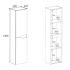 Czarny Słupek 136 cm do Łazienki Matowy Wiszący z Półkami Nowoczesny MODERN