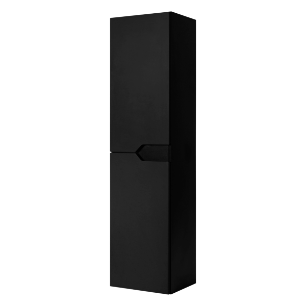 Czarny Słupek 136 cm do Łazienki Matowy Wiszący z Półkami Nowoczesny MODERN