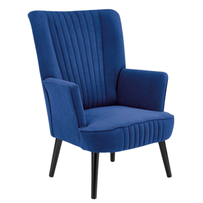 Wypoczynkowy Fotel DELGADO Granat Welur Aksamit Tapicerowany Halmar