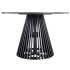 Nowoczesny Stół Okrągły 120 cm do Salonu Jadalni Loft Dąb Naturalny Czarny MIYAKI Halmar