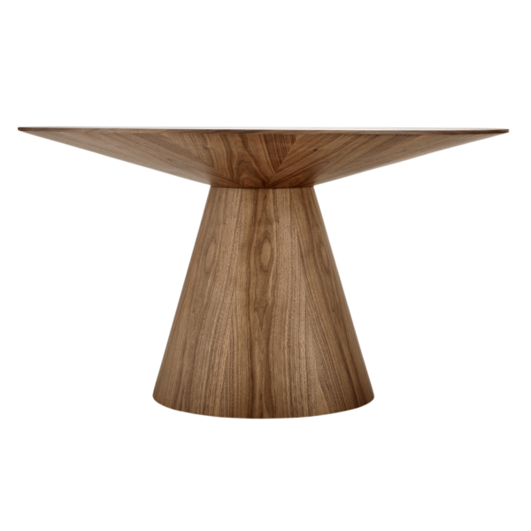 Nowoczesny Stół Okrągły do Salonu Jadalni Loft Boho Orzechowy HENDERSON Halmar