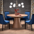 Nowoczesny Stół Okrągły do Salonu Jadalni Loft Boho Orzechowy HENDERSON Halmar